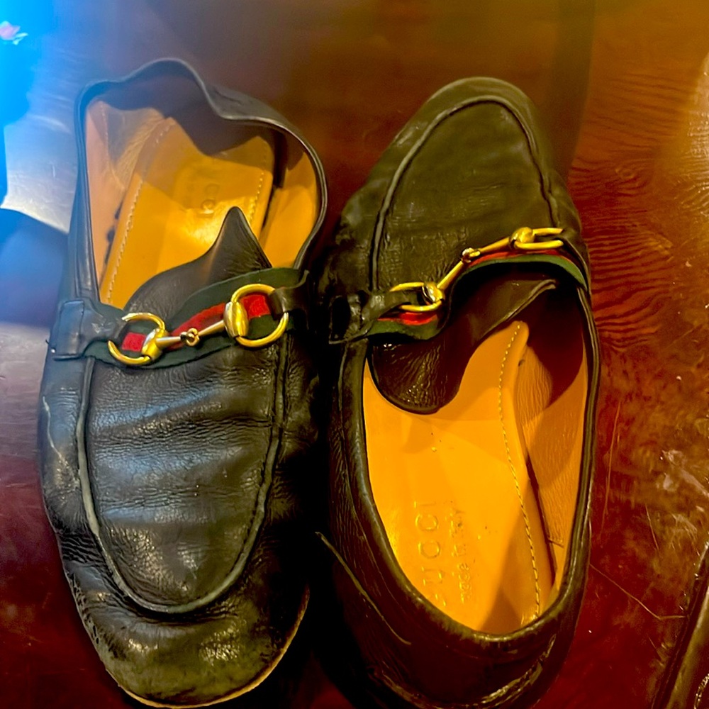 MENS GUCCI LOAFERS black size 9.5